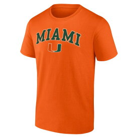 ファナティクス メンズ Tシャツ トップス Miami Hurricanes Fanatics Branded Campus TShirt Orange