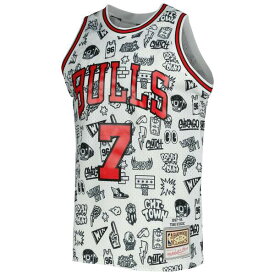 ミッチェル&ネス メンズ ユニフォーム トップス Toni Kukoc Chicago Bulls Mitchell & Ness 1997/98 Hardwood Classics Doodle Swingman Jersey White