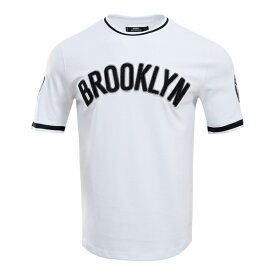 プロスタンダード メンズ Tシャツ トップス Brooklyn Nets Pro Standard Classic Chenille Double Knit TShirt White