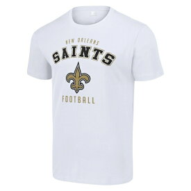 スターター メンズ Tシャツ トップス New Orleans Saints Starter Logo TShirt White