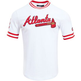 プロスタンダード メンズ Tシャツ トップス Atlanta Braves Pro Standard Classic Chenille Double Knit TShirt White