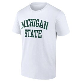 ファナティクス メンズ Tシャツ トップス Michigan State Spartans Fanatics Branded Basic Team Arch TShirt White