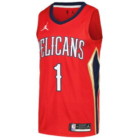 ジョーダン メンズ ユニフォーム トップス Zion Williamson New Orleans Pelicans Jordan Brand Swingman Player Jersey Statement Edition Red