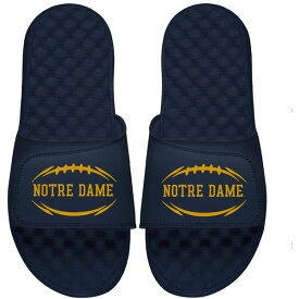 アイスライド メンズ サンダル シューズ Notre Dame Fighting Irish ISlide Football Logo Slide Sandals Navy