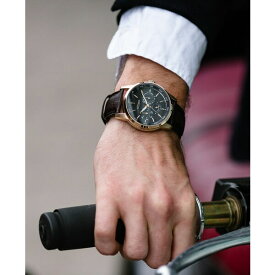 シチズン レディース 腕時計 アクセサリー Men's Dress Eco-Drive Black-Brown Leather Strap Watch 44mm BU2013-08E No Color