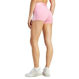 アディダス レディース カジュアルパンツ ボトムス Women's Hyperglam High-Rise Training Shorts Bliss Pink/white