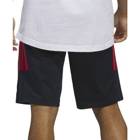 アディダス メンズ カジュアルパンツ ボトムス Men's Essentials Colorblocked Tricot Shorts Leg Ink / Red