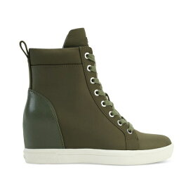 ダナ キャラン ニューヨーク レディース スニーカー シューズ Women's Calz Lace-Up Hidden-Wedge High-Top Sneakers Green