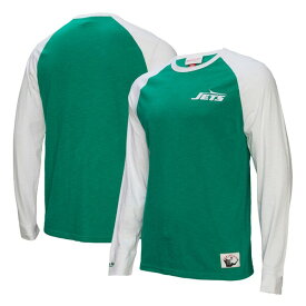 ミッチェル&ネス メンズ Tシャツ トップス New York Jets Mitchell & Ness Legacy Long Sleeve TShirt Green