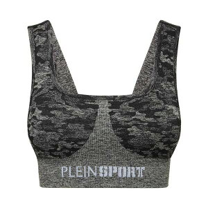 �v���C���X�|�[�c ���f�B�[�X �J�b�g�\�[ �g�b�v�X Seamless crossed-straps sports bra Black
