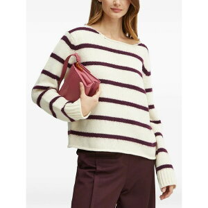 �t�H���e �t�H���e ���f�B�[�X �j�b�g&�Z�[�^�[ �A�E�^�[ Striped boat-neck sweater Neutrals