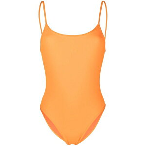 �}�m�[�L ���f�B�[�X �����s�[�X �g�b�v�X Scoop-neck backless swimsuit Orange