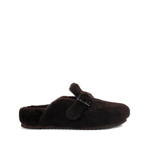 �� �V�� ���f�B�[�X �T���_�� �V���[�Y Buckle-embellishment flat mules Brown