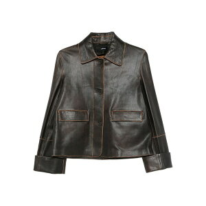 �A���} ���f�B�[�X �W���P�b�g���u���]�� �A�E�^�[ Ella leather jacket Brown