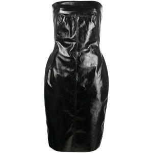 ���b�N�I�E�G���X ���f�B�[�X �����s�[�X �g�b�v�X Square-neck strapless dress Black