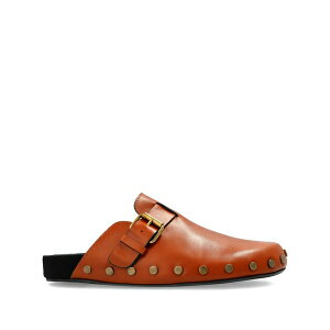 �C�U�x�� �}���� ���f�B�[�X �X���b�|���E���[�t�@�[ �V���[�Y Buckle-fastening studded clogs Brown