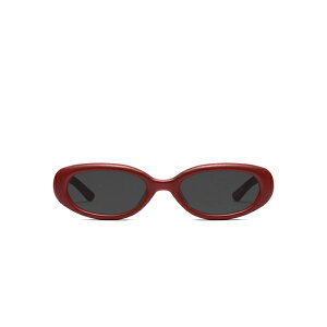 �}���^���}���W�F�� �����Y �T���O���X�E�A�C�E�F�A �A�N�Z�T���[ X gentle monster oval-frame sunglasses Red
