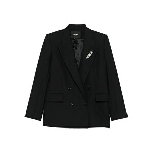 �}�[�W�� ���f�B�[�X �W���P�b�g���u���]�� �A�E�^�[ Vayra crystal-embellished double-breasted blazer Black