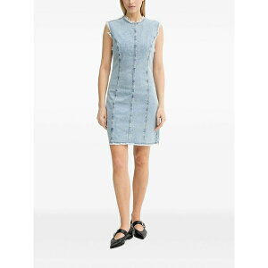 �Q�^�X ���f�B�[�X �����s�[�X �g�b�v�X Gzdea frayed sleeveless denim mini dress Blue