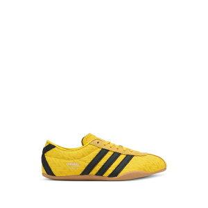 �A�f�B�_�X ���f�B�[�X �X�j�[�J�[ �V���[�Y Tokyo striped flat sneakers Yellow