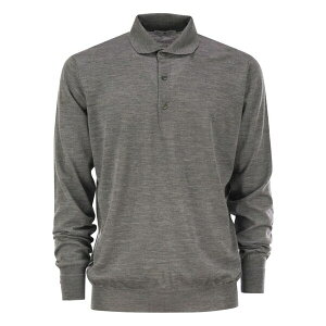 PT�g���m �����Y �|���V���c �g�b�v�X M䩘Rlange-effect wool polo sweater Grey