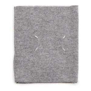 �}���^���}���W�F�� ���f�B�[�X �}�t���[�E�X�g�[���E�X�J�[�t �A�N�Z�T���[ Four-stitch wool scarf Grey