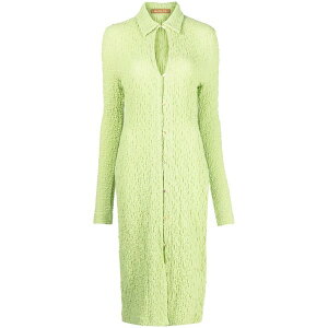 ���W�[�i�E�s���E ���f�B�[�X �����s�[�X �g�b�v�X Sana textured-finish midi dress Green