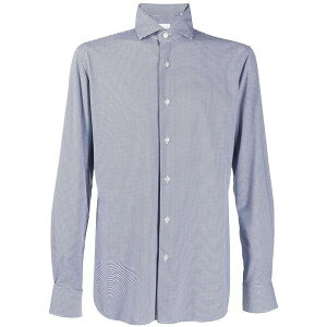 �U�J�X �����Y �V���c �g�b�v�X Check-print button-up shirt White