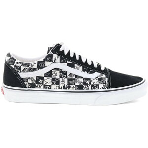 Vans �o���Y �����Y �X�j�[�J�[ �yVans Old Skool Doodle Checkerboard�z �T�C�Y US_M_4.5 Black/True White