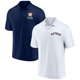ファナティクス メンズ Tシャツ トップス Houston Astros Fanatics Branded TwoPack Logo Lockup Polo Set Navy/White