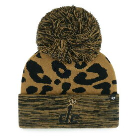 フォーティーセブン レディース 帽子 アクセサリー Washington Wizards '47 Women's Rosette Cuffed Knit Hat with Pom Leopard
