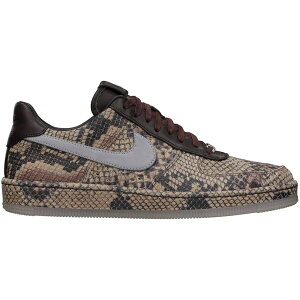 Nike �i�C�L �����Y �X�j�[�J�[ �yNike Air Force 1 Low Downtown Python�z �T�C�Y US_M_13 Khaki/Metallic Silver-Velvet Brown