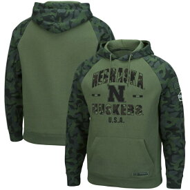 コロシアム メンズ パーカー・スウェットシャツ アウター Nebraska Huskers Colosseum OHT Military Appreciation Raglan Pullover Hoodie -