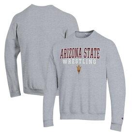 チャンピオン メンズ パーカー・スウェットシャツ アウター Arizona State Sun Devils Champion Wrestling Stack Powerblend Pullover Sweatshirt Gray