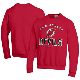 チャンピオン メンズ パーカー・スウェットシャツ アウター New Jersey Devils Champion Eco Powerblend Crewneck Sweatshirt -