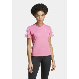 アディダス レディース Tシャツ トップス OWN THE RUN - Sports T-shirt - pink fusion
