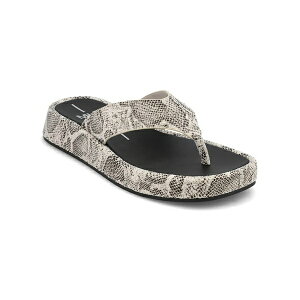 ~A fB[X T_ V[Y Women's Pamelia Thong Round Toe Sandals Beige Multi