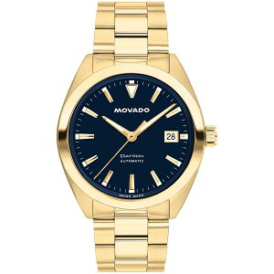 oh Y rv ANZT[ Men's Datron Swiss Automatic Ionic Plated Light Gold Steel Watch, 39mm Gold-Tone