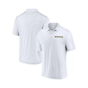 �t�@�i�e�B�N�X �����Y �V���c �g�b�v�X Men's White Baltimore Ravens Lockup Polo Shirt White