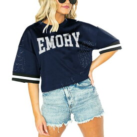 ゲームデイ レディース Tシャツ トップス Emory Eagles Gameday Couture Women's Game Face Fashion Jersey Navy