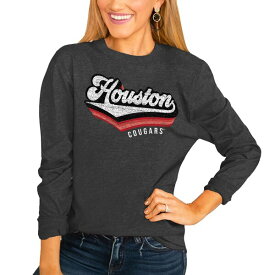 ゲームデイ レディース Tシャツ トップス Houston Cougars Women's Vivacious Varsity Long Sleeve TShirt Charcoal