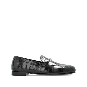 ���F���T�[�` �����Y �X���b�|���E���[�t�@�[ �V���[�Y Crocodile-embossed chain-detail loafers Black
