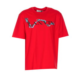 ランバン メンズ Tシャツ トップス T-shirt Red