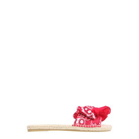 マネビ レディース サンダル シューズ Low Sandals With Bandana Bow ROSSO