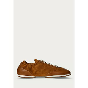 �����t���[���� ���f�B�[�X �X�j�[�J�[ �V���[�Y THE LEATHER SUEDE PONY BALLERINA SNEAKER - Trainers - rum