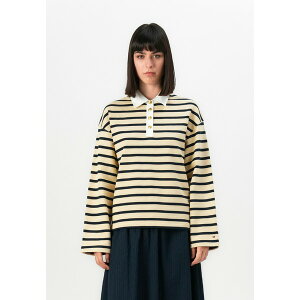 g~[ qtBK[ fB[X p[J[EXEFbgVc AE^[ BUTTON RUGBY - Sweatshirt - country ivory/dark night navy