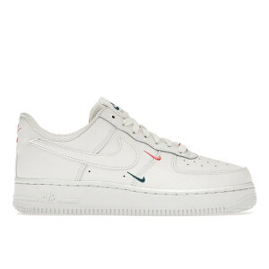 Nike �i�C�L ���f�B�[�X �X�j�[�J�[ �yNike Air Force 1 Low '07 Essential Double Mini Swoosh Miami Dolphins (Women's)�z �T�C�Y US_6.5(23.5cm) Summit White/Summit White/Solar Red