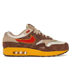 Nike �i�C�L �����Y �X�j�[�J�[ �yNike Air Max 1 .SWOOSH Low Poly Big Head Origins�z �T�C�Y US_5(23.0cm) Light Chocolate/Hemp/Sand Drift/University Red