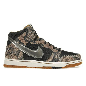 Nike �i�C�L �����Y �X�j�[�J�[ �yNike Dunk High CMFT Snakeskin�z �T�C�Y US_9(27.0cm) Black/Metallic Silver-Sail