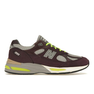 New Balance �j���[�o�����X �����Y �X�j�[�J�[ �yNew Balance 991v2 MiUK Patta Pickled Beet�z �T�C�Y US_11.5(29.5cm) Pickled Beet/Safety Yellow/Winetasting
